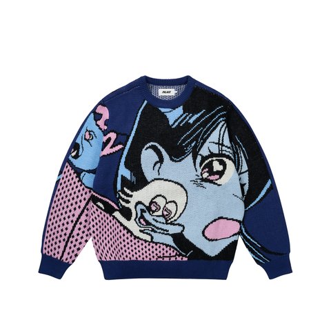 Palace REAR VIEW KNIT BLUE - Colorway