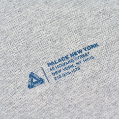 Palace SHOP LOCATOR CREW GREY MARL - Colorway