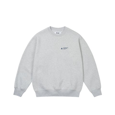 Palace SHOP LOCATOR CREW GREY MARL - Colorway