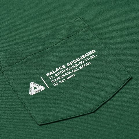 Palace SHOP LOCATOR POCKET T-SHIRT APGUJEONG RACEY GREEN - Colorway