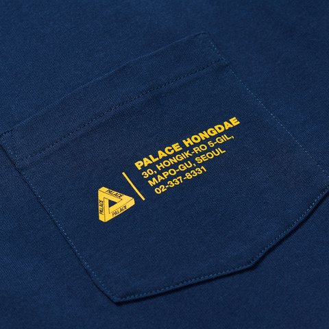 Palace SHOP LOCATOR POCKET T-SHIRT HONGDAE NAVY - Colorway