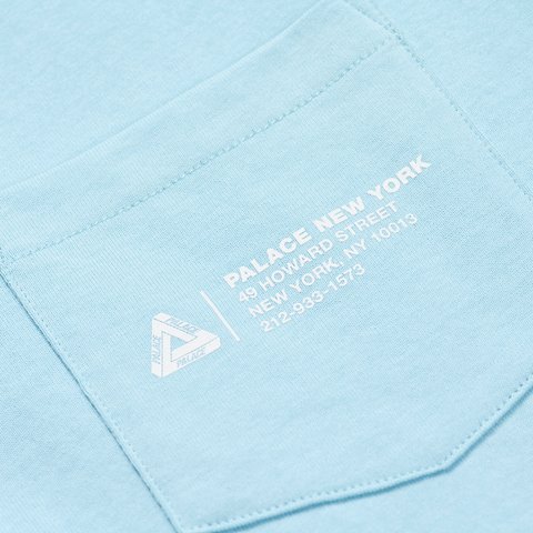 Palace SHOP LOCATOR POCKET T-SHIRT NEW YORK OCEAN BLUE - Colorway