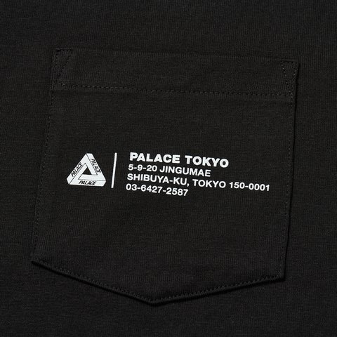 Palace SHOP LOCATOR POCKET T-SHIRT TOKYO BLACK - Colorway