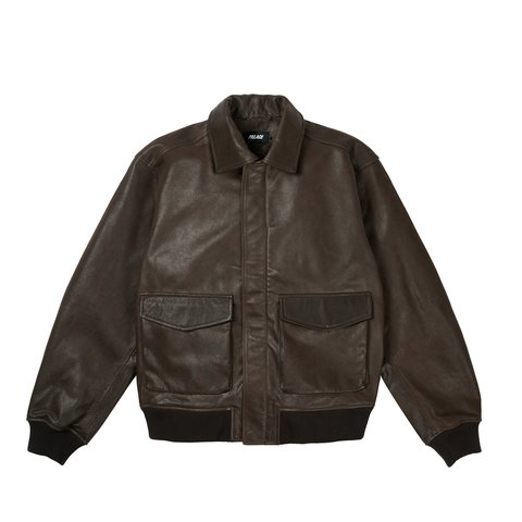 Palace SUSANOO LEATHER FLIGHT JACKET BROWN - Colorway