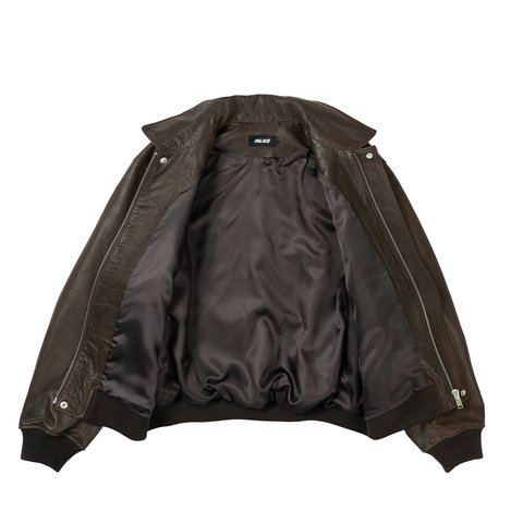 Palace SUSANOO LEATHER FLIGHT JACKET BROWN - Colorway