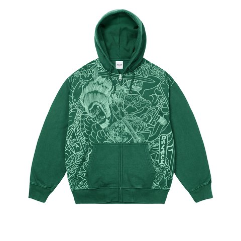 Palace SUSANOO ZIP HOOD RACEY GREEN - Colorway
