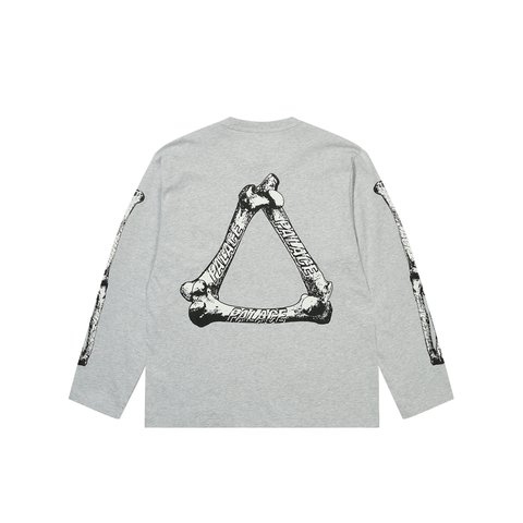 Palace TRI-BONE LONGSLEEVE GREY MARL - Colorway