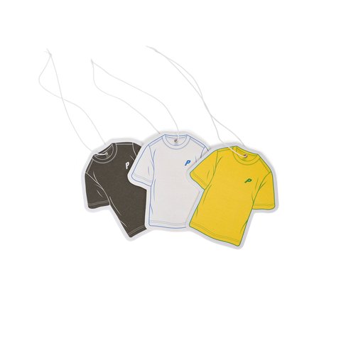 Palace TRI T-SHIRT AIR FRESHENERS 3 PACK BLACK / WHITE / YELLOW - Colorway