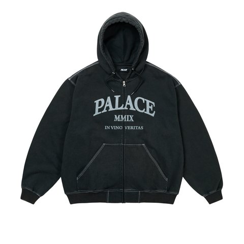 Palace TRIPLE STITCH VERITAS ZIP HOOD BLACK - Colorway
