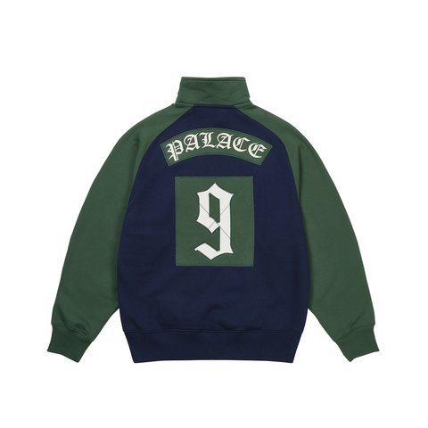 Palace CREST SWEAT NAVY / RACEY GREEN - Colorway