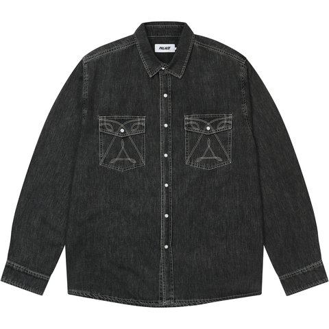 Palace DENIM WESTERN OVER SHIRT BLACK - €158.00