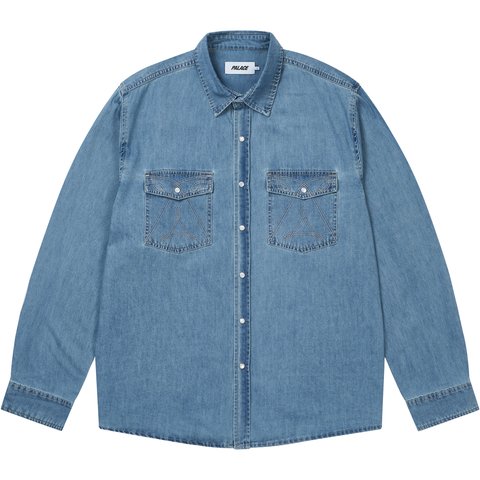 Palace DENIM WESTERN OVER SHIRT STONE WASH - €158.00