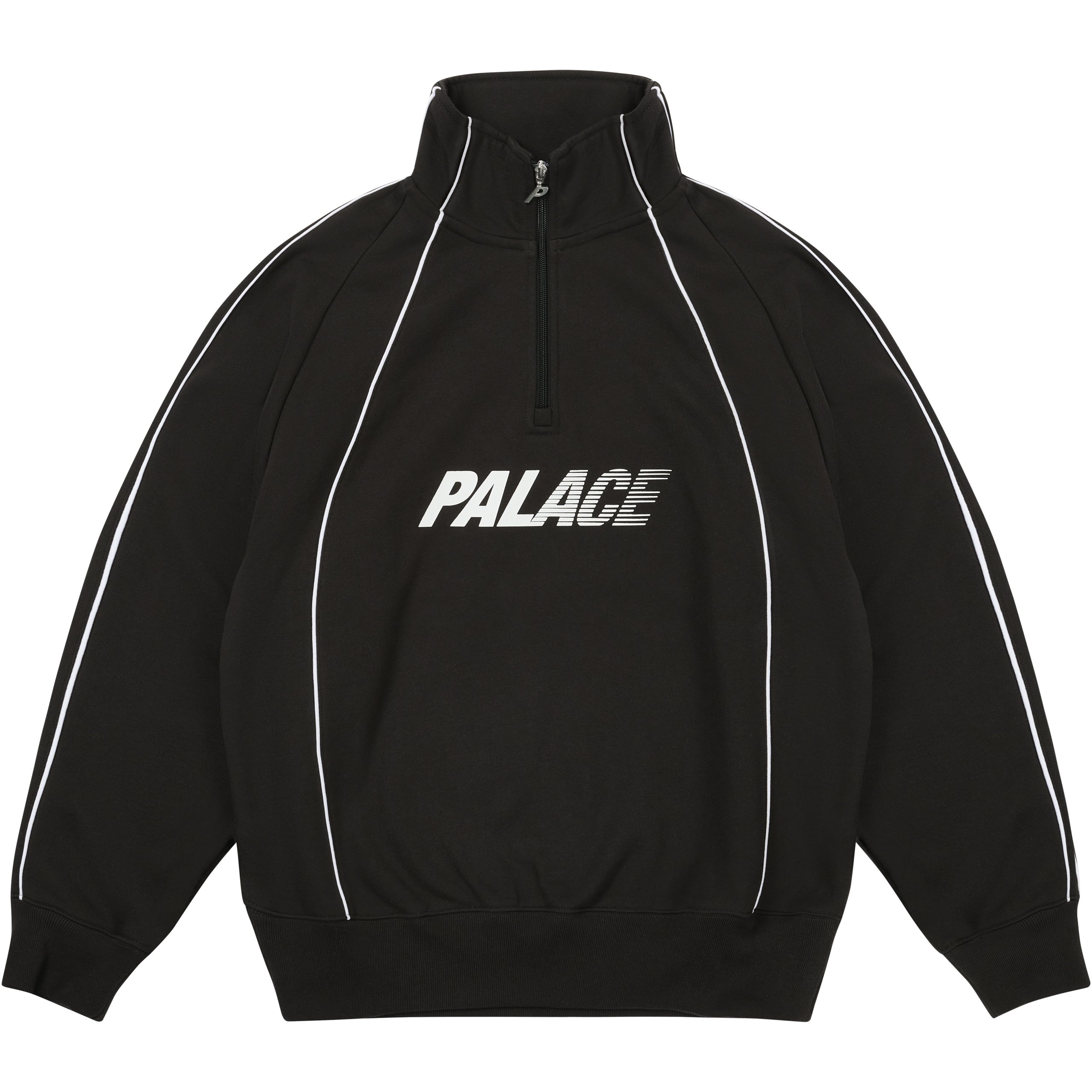 FAST LOGO 1/4 ZIP BLACK