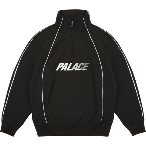 Palace FAST LOGO 1/4 ZIP BLACK - $168.00