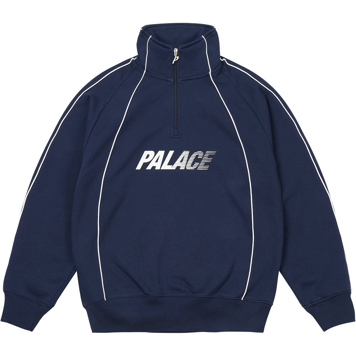 Palace FAST LOGO 1/4 ZIP NAVY (Winter 2025) - $168.00