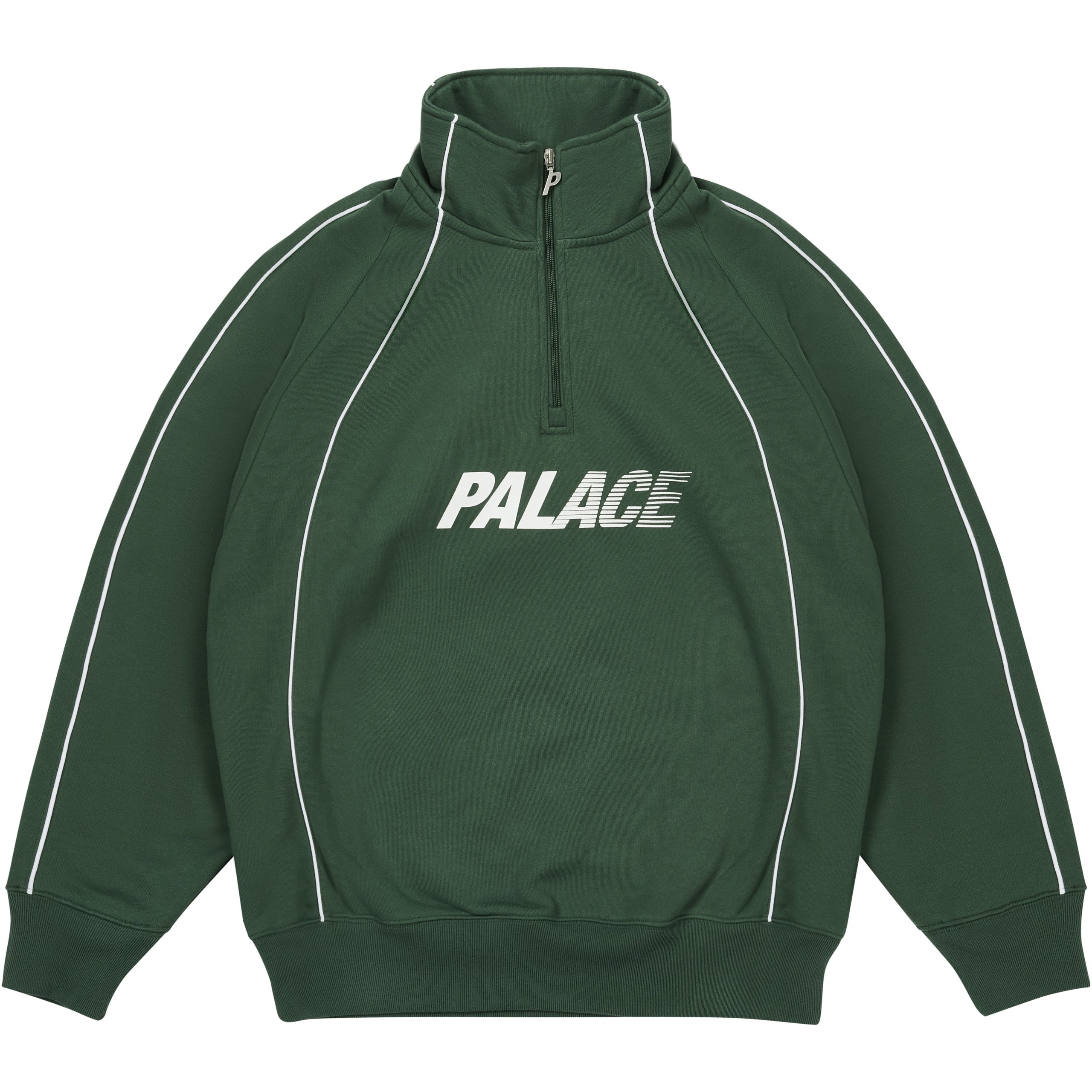 FAST LOGO 1/4 ZIP RACEY GREEN