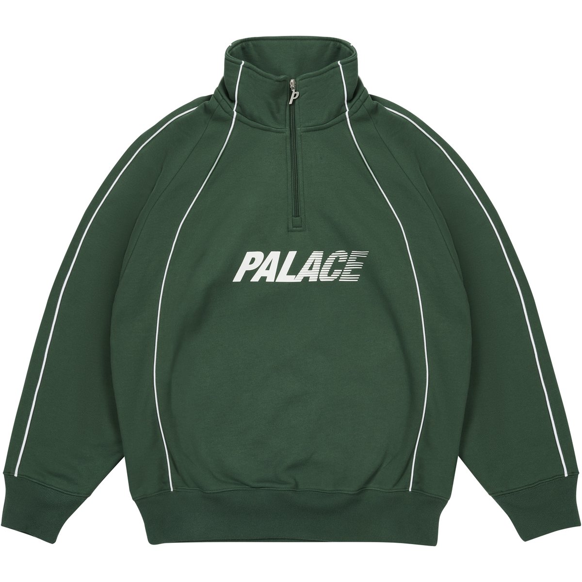 Palace FAST LOGO 1/4 ZIP RACEY GREEN (Winter 2025) - $168.00