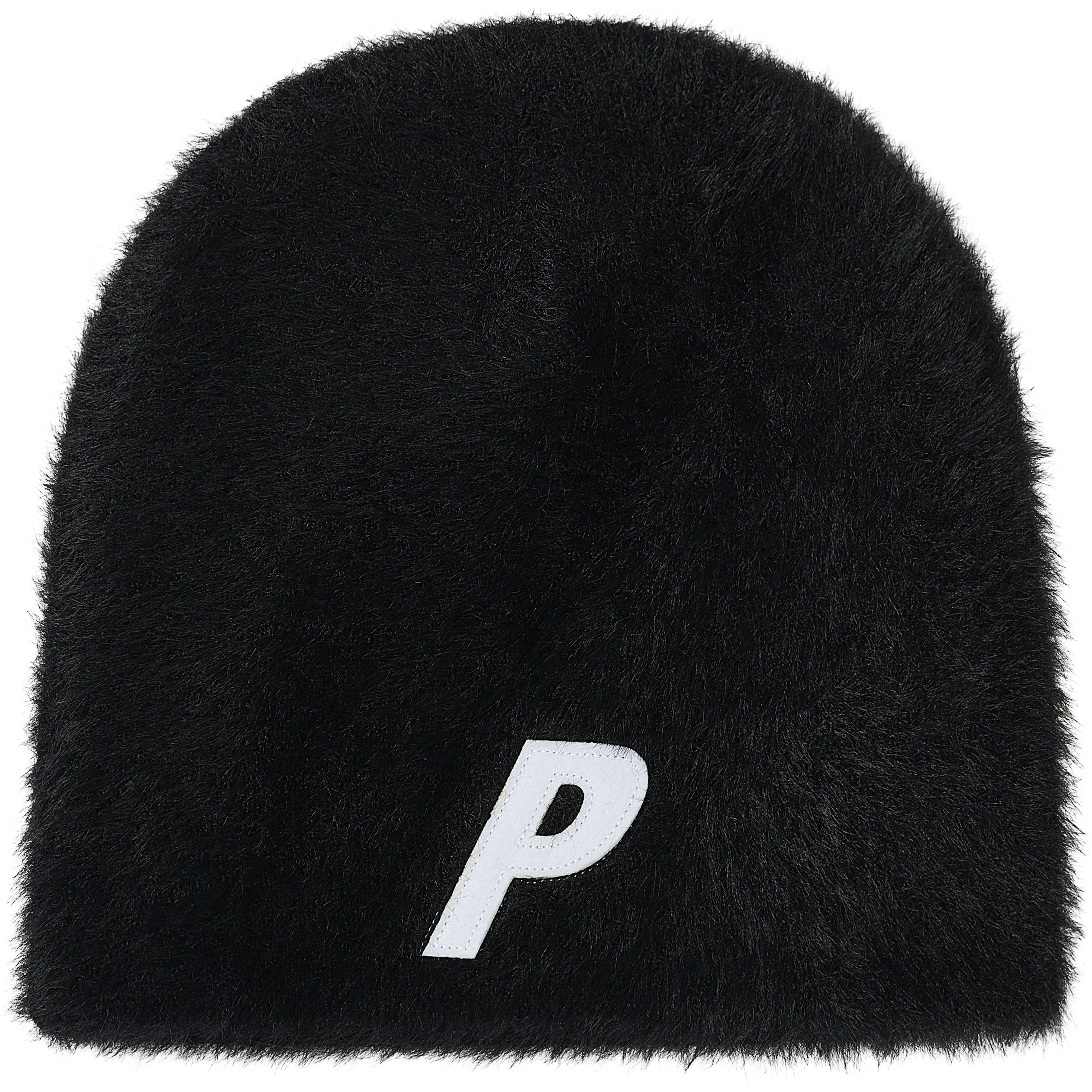 FAUX MOHAIR P NEIN CUFF BEANIE BLACK