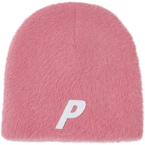 Palace FAUX MOHAIR P NEIN CUFF BEANIE POSH PINK - $42.00