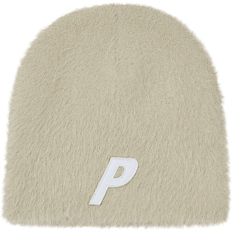Palace FAUX MOHAIR P NEIN CUFF BEANIE STONEY GREY - $42.00