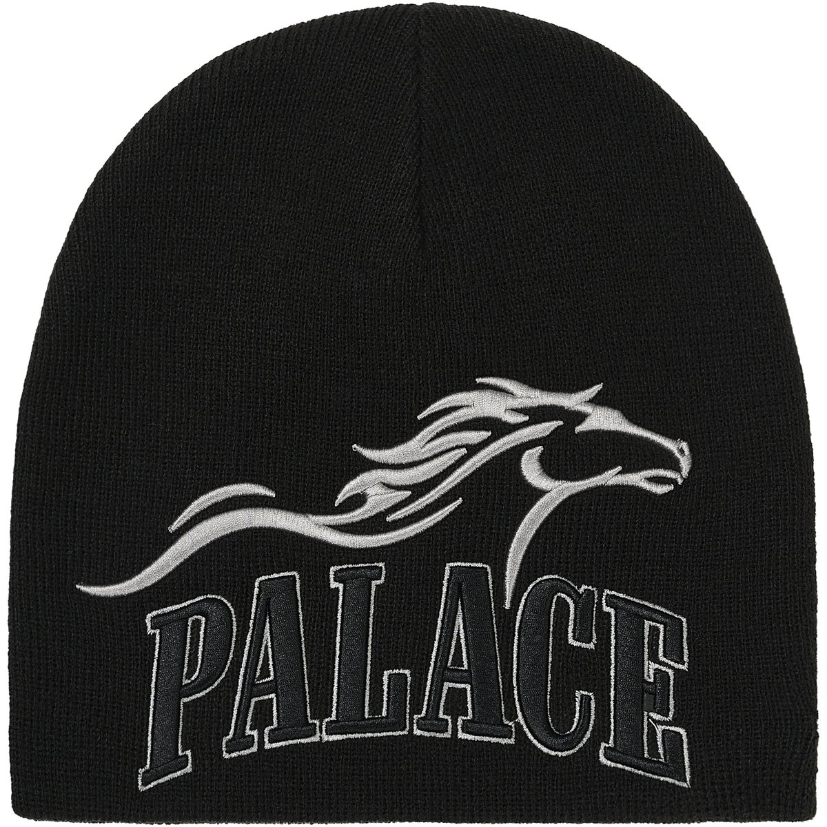 Palace HORSEPOWER NEIN CUFF BEANIE BLACK (Winter 2025) - $42.00