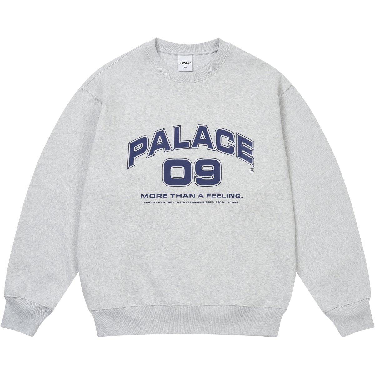 Palace MORE THAN A FEELING CREW GREY MARL (Winter 2025) - $138.00