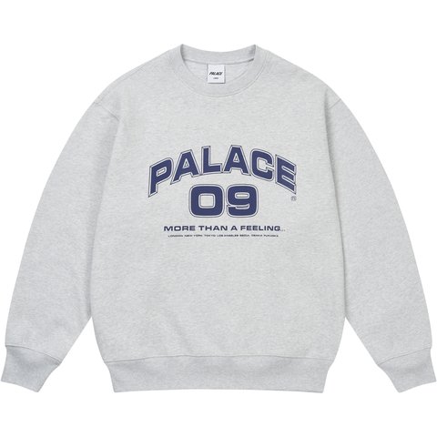 Palace MORE THAN A FEELING CREW GREY MARL - $138.00