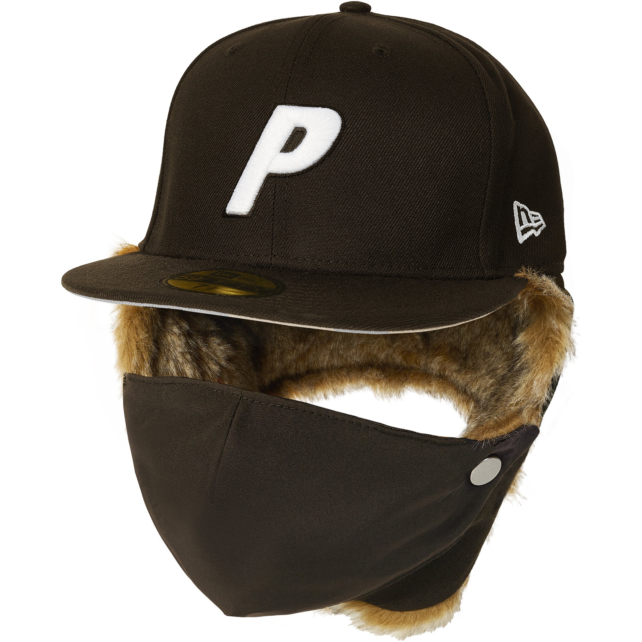PALACE NEW ERA MASK DOGEAR 59FIFTY BROWN