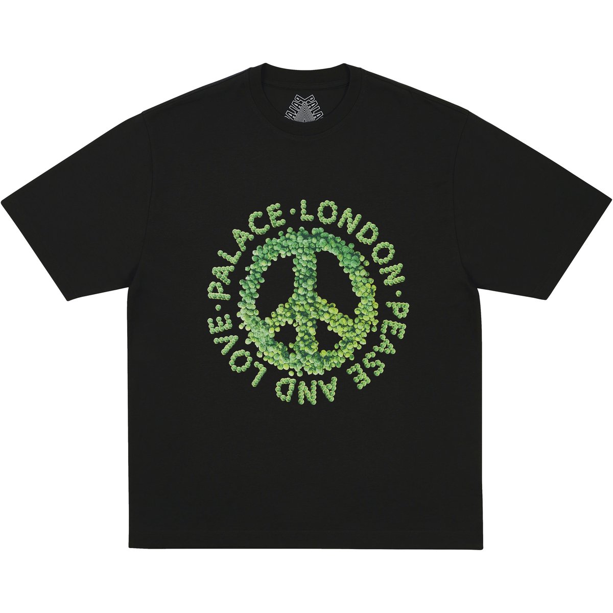 Palace PEASE AND LOVE T-SHIRT BLACK (Winter 2025) - $48.00