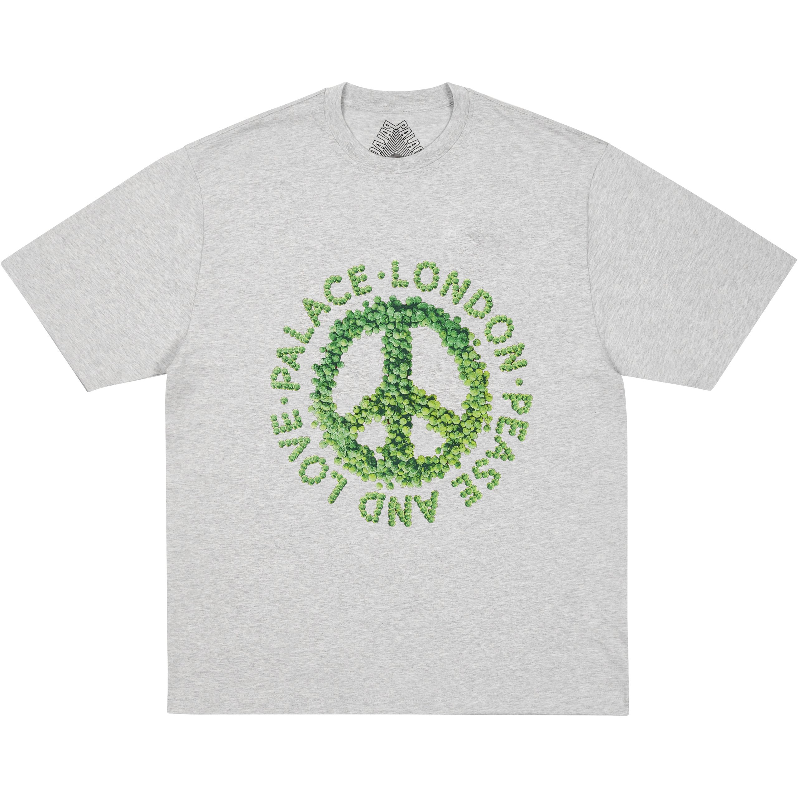 PEASE AND LOVE T-SHIRT GREY MARL