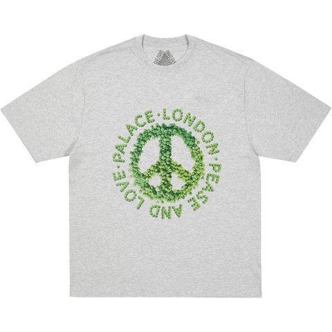 Palace PEASE AND LOVE T-SHIRT GREY MARL - $48.00