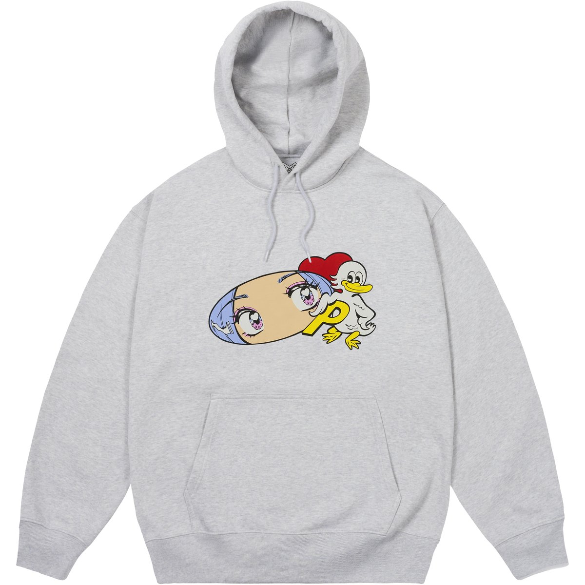 Palace REAR VIEW HOOD GREY MARL (Winter 2025) - $158.00