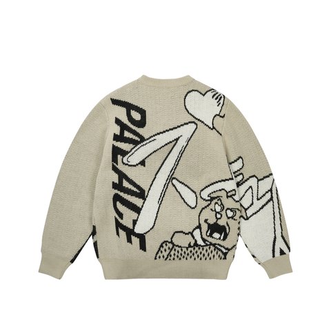 Palace REAR VIEW KNIT GREY - Colorway