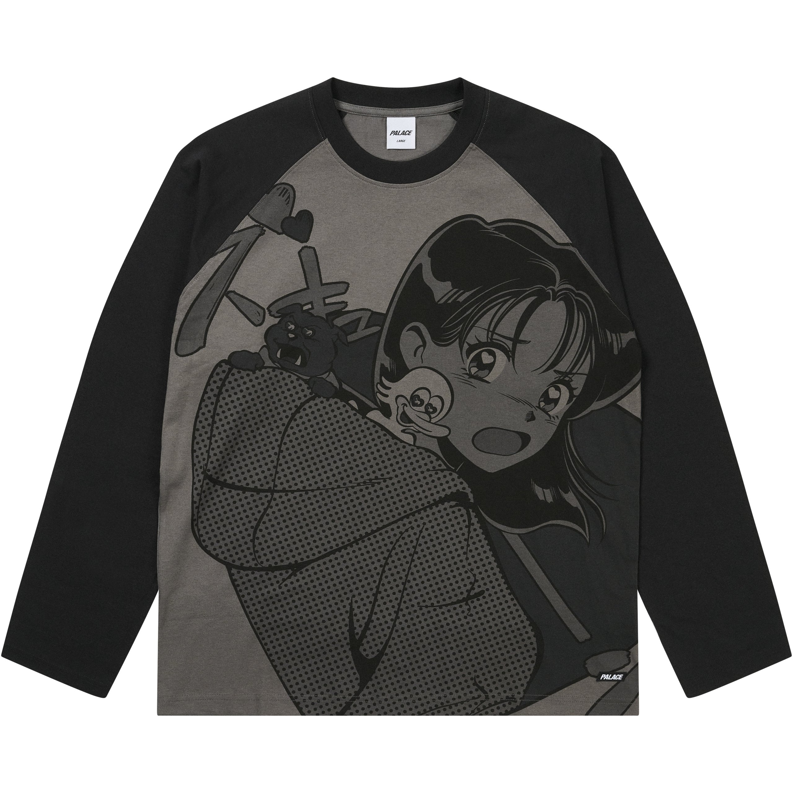 REAR VIEW RAGLAN LONGSLEEVE BLACK / MONO