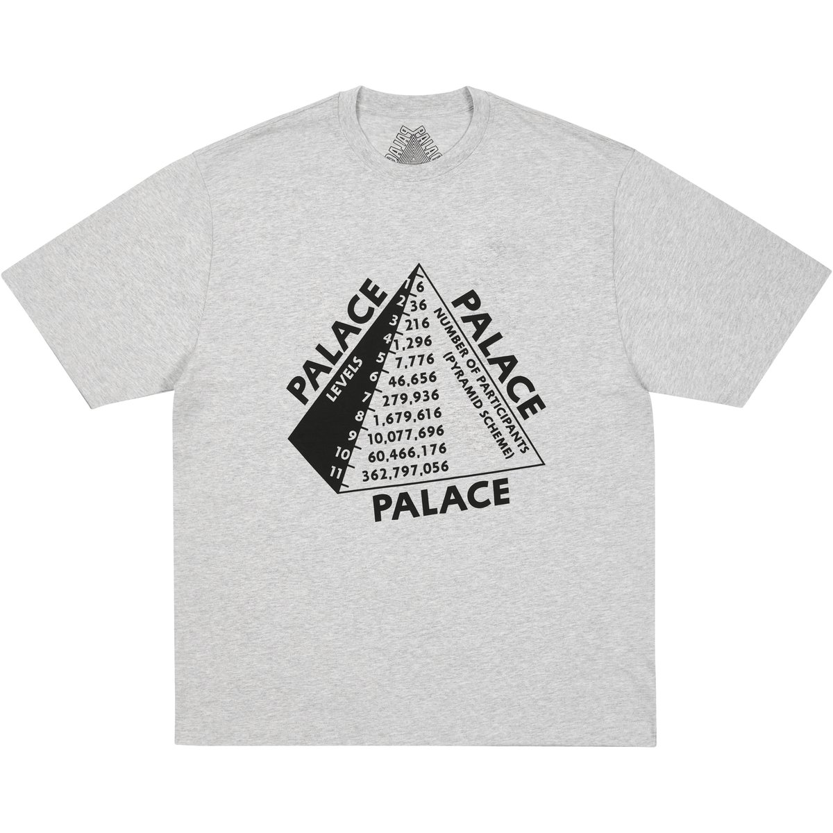 Palace SCHEME T-SHIRT GREY MARL (Winter 2025) - $48.00