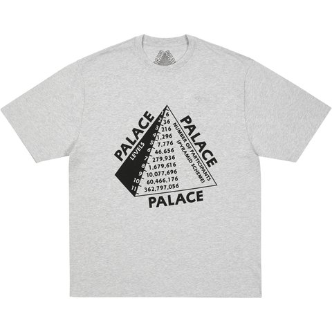 Palace SCHEME T-SHIRT GREY MARL - $48.00