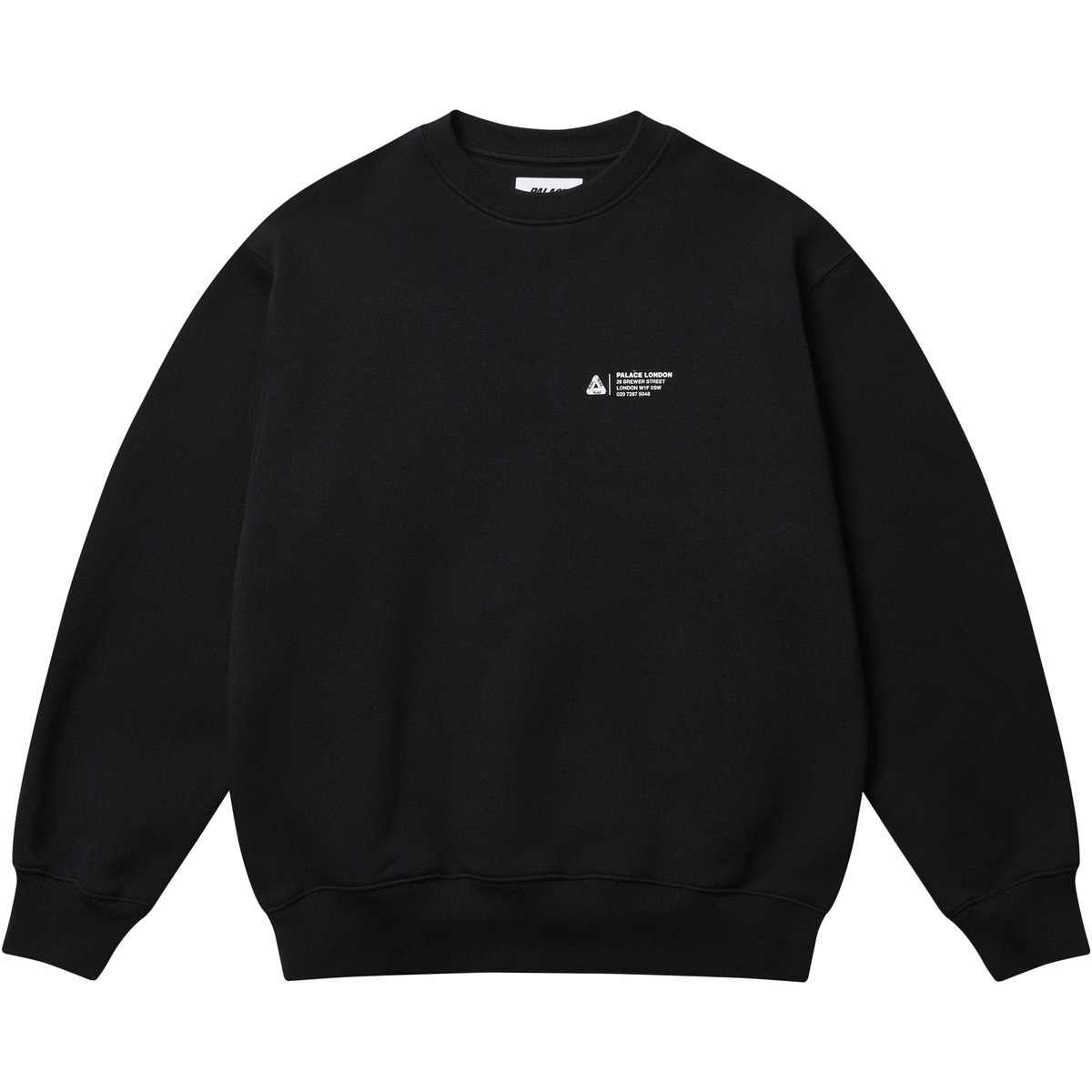 Palace SHOP LOCATOR CREW BLACK (Winter 2025) - €128.00