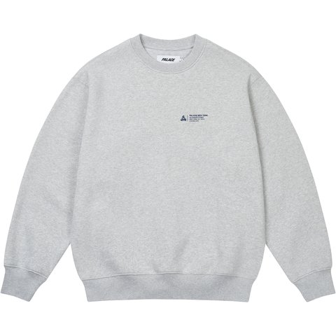 Palace SHOP LOCATOR CREW GREY MARL - €128.00
