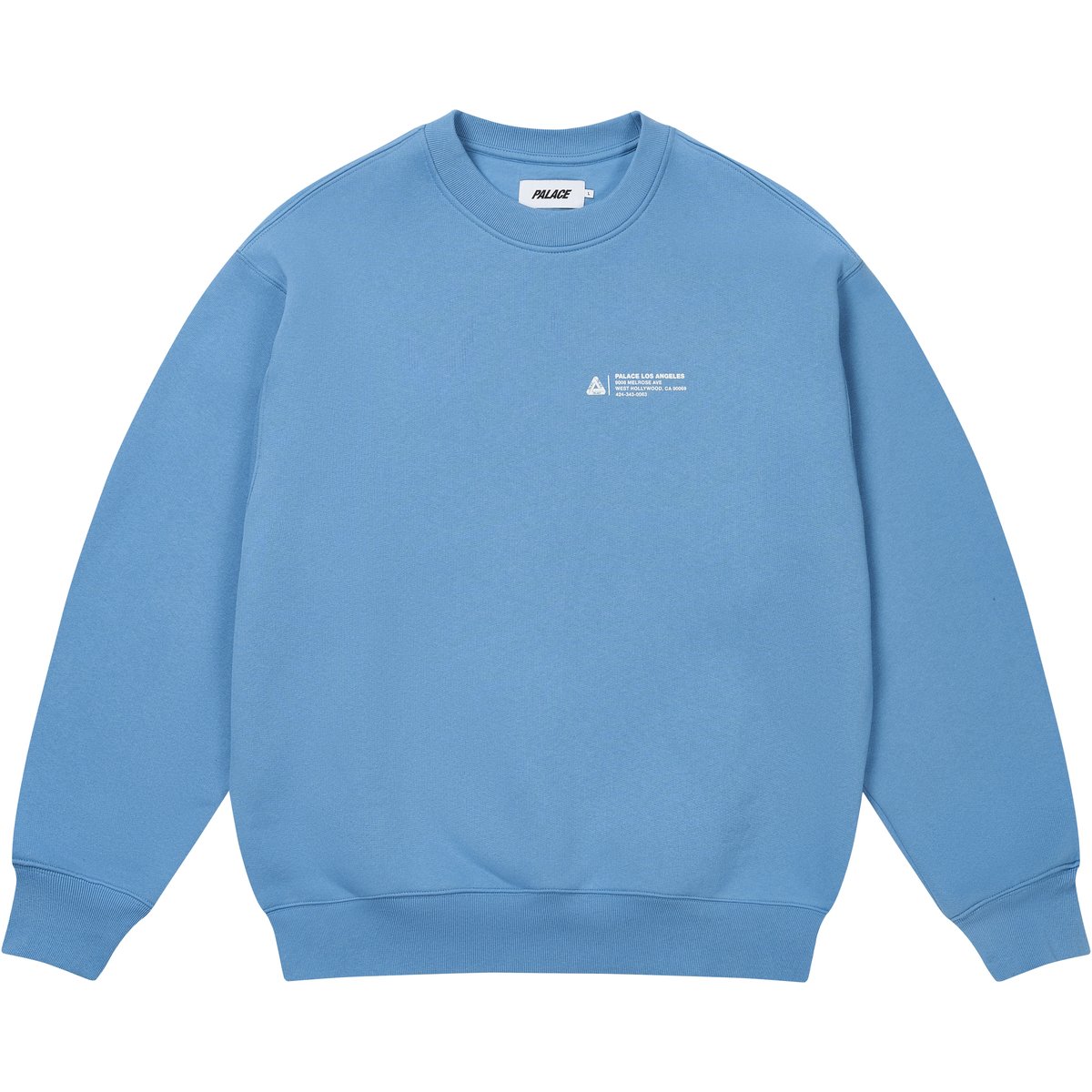 Palace SHOP LOCATOR CREW OCEAN BLUE (Winter 2025) - €128.00