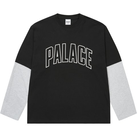 Palace SURPRISINGLY LONGSLEEVE BLACK / GREY MARL - €108.00