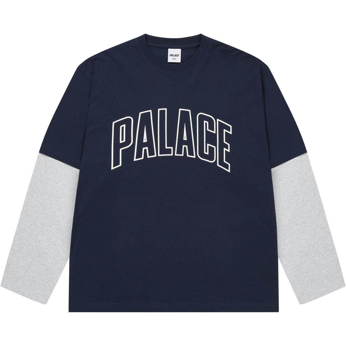 Palace SURPRISINGLY LONGSLEEVE NAVY / GREY MARL (Winter 2025) - €108.00