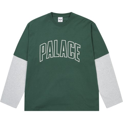 Palace SURPRISINGLY LONGSLEEVE RACEY GREEN / GREY MARL - €108.00