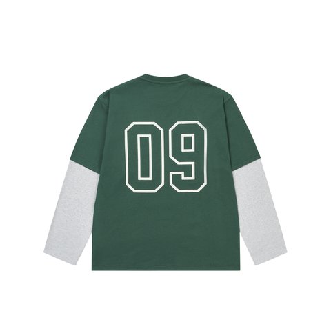Palace SURPRISINGLY LONGSLEEVE RACEY GREEN / GREY MARL - Colorway
