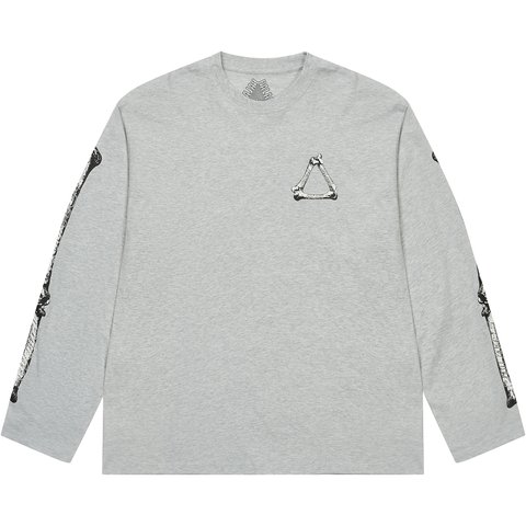 Palace TRI-BONE LONGSLEEVE GREY MARL - €58.00