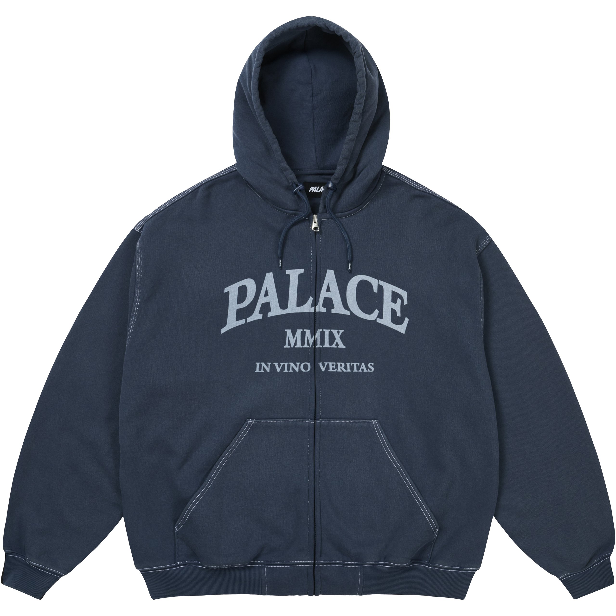TRIPLE STITCH VERITAS ZIP HOOD NAVY