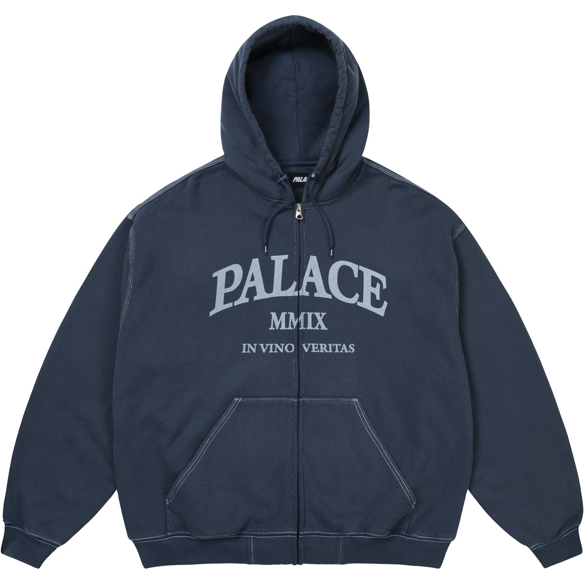 Palace TRIPLE STITCH VERITAS ZIP HOOD NAVY (Winter 2025) - €168.00