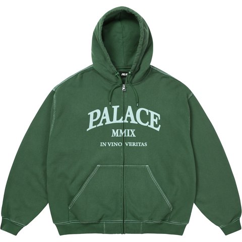 Palace TRIPLE STITCH VERITAS ZIP HOOD RACEY GREEN - €168.00