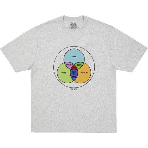 Palace ZEN DIAGRAM T-SHIRT GREY MARL - €48.00
