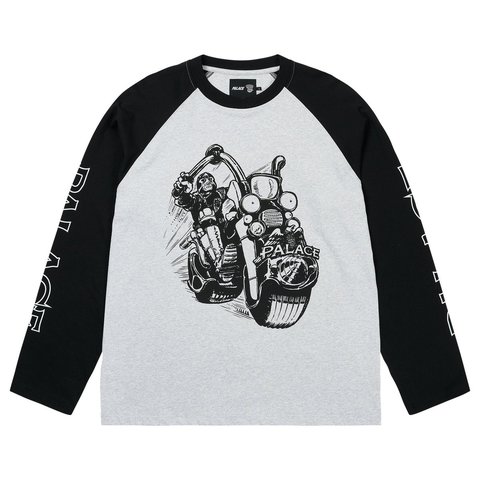 Palace JUDGE DREDD LAWMASTER LONGSLEEVE GREY MARL - Style 2