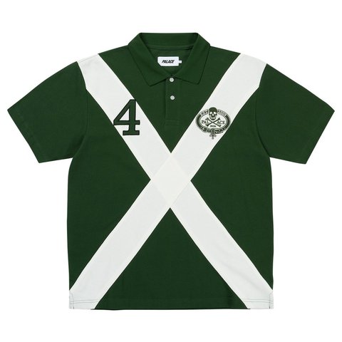 Palace SKULL CREST POLO RACEY GREEN - Style 5